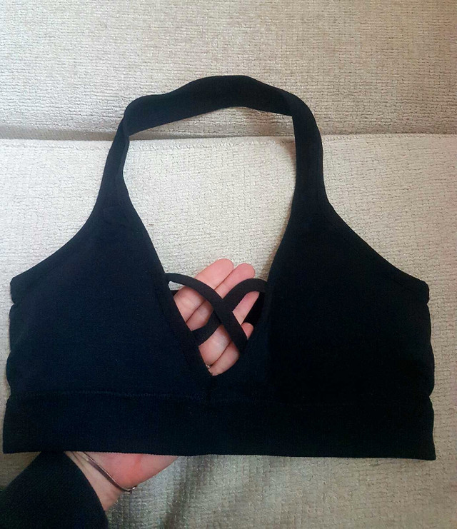 Brand New Black Halter Sports Bra/Crop Top - photo 2