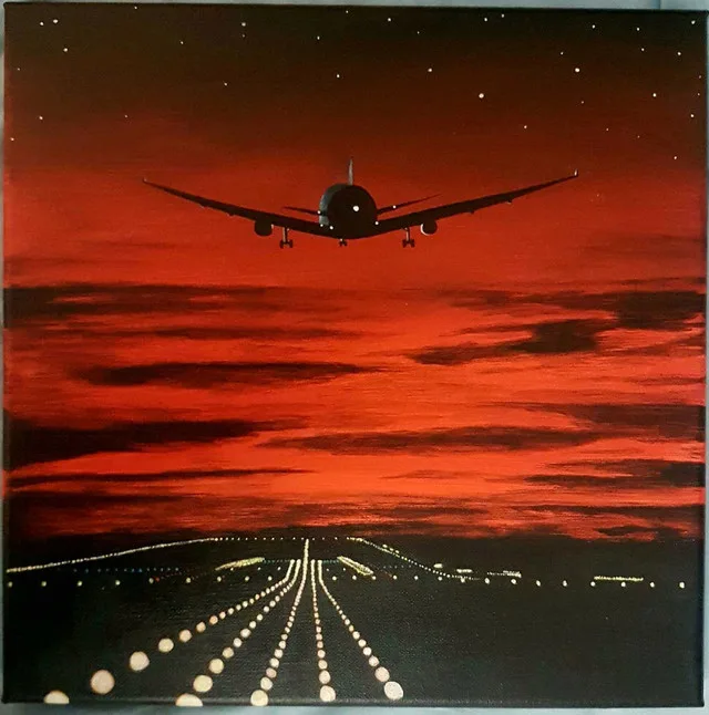 Air Strip Acrylic Wall Art Painting image indicator(2)