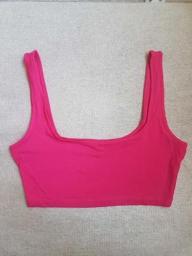 Brand New Hot Pink Cropped Tank Top thumbnail