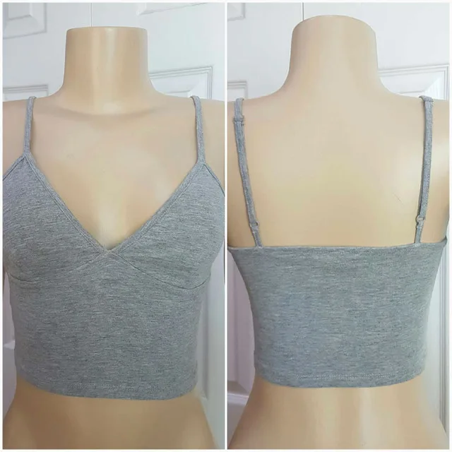 Brand New Grey V Cut Crop Top/Bralette thumbnail