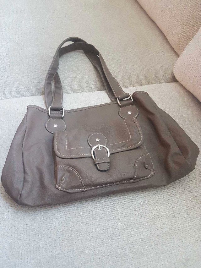 Brand New Taupe Leather Handbag