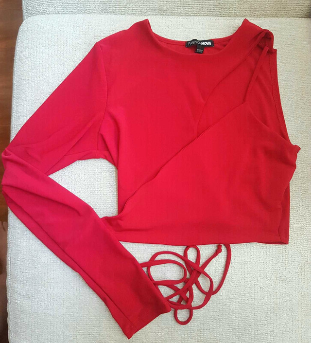 New Red Asymmetrical Crop Top - photo 4