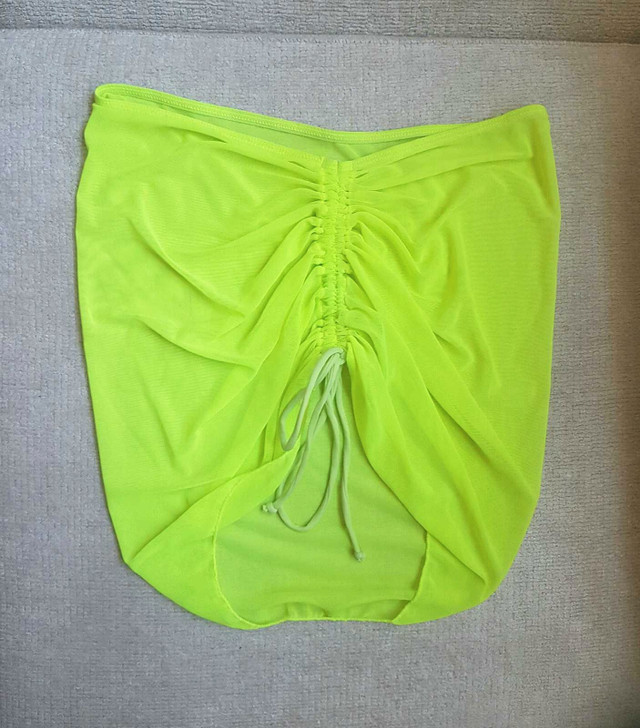 Brand New Neon Yellow Pvc Strap Bikini With Matching Cover Up - photo 3