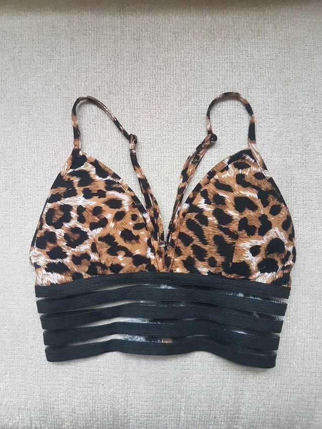 Brand New Leopard Print Sports Bra/Crop Top thumbnail