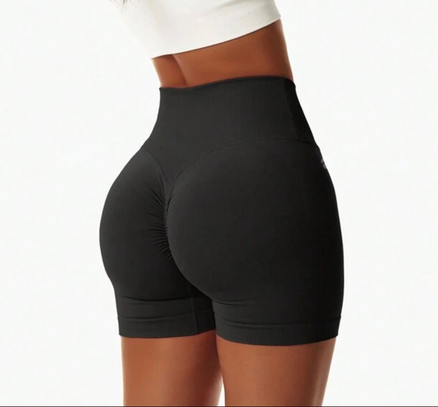 New Dark Green Scrunch Butt Workout Shorts - photo 3