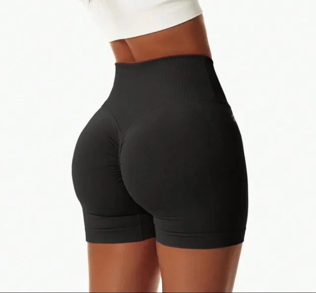 New Dark Green Scrunch Butt Workout Shorts image indicator(3)