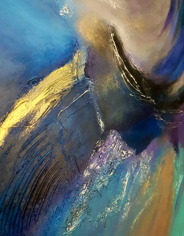 New Original Multi-Textured Abstract Acrylic Painting image indicator(3)