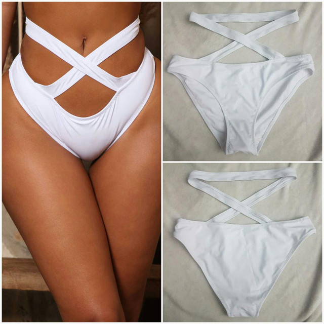 NEW! White Wrap Around Bikini Bottoms