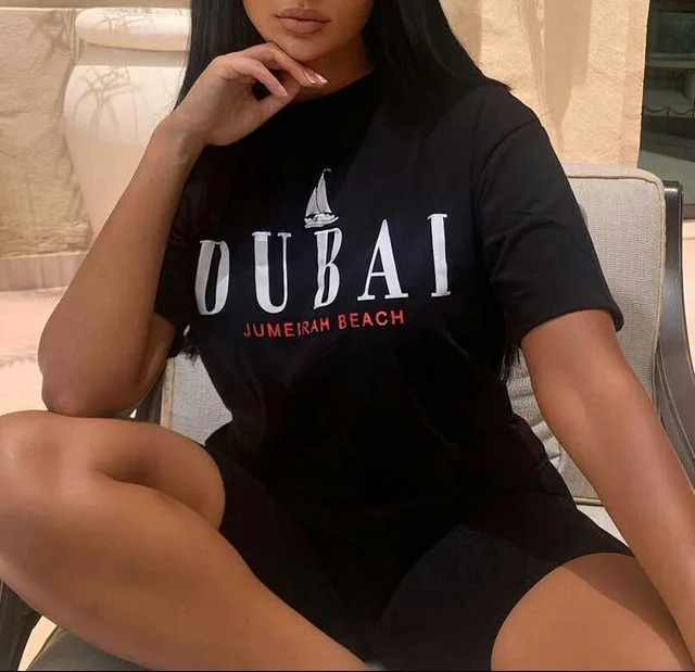 Brand New! Womens Black Dubai T-Shirt thumbnail