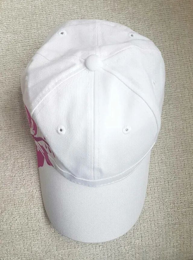 Brand New Pink & White Adjustable Hat image indicator(5)