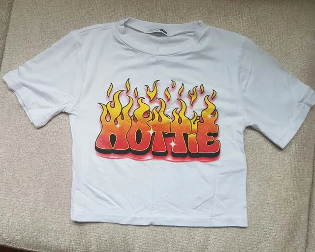 New "Hottie" Graphic Tee Crop Top From Fashion Nova thumbnail