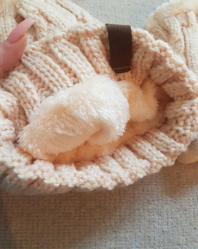 Brand New Beige Fleece Lined Beanie & Neck Warmer - photo 3