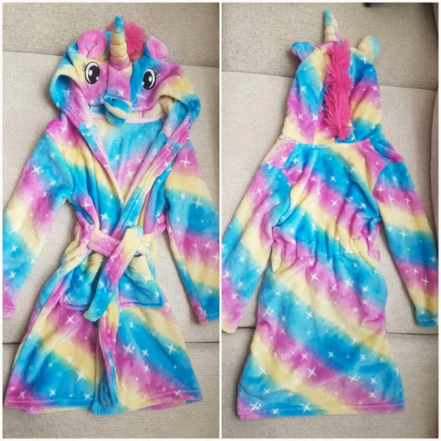 Brand New Kids Unicorn Bath Robe thumbnail