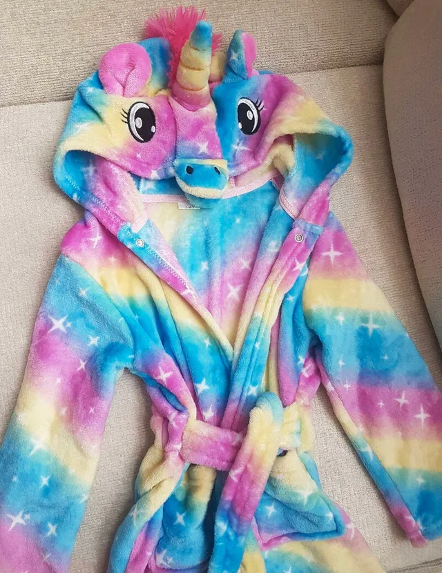 Brand New Kids Unicorn Bath Robe image indicator(3)