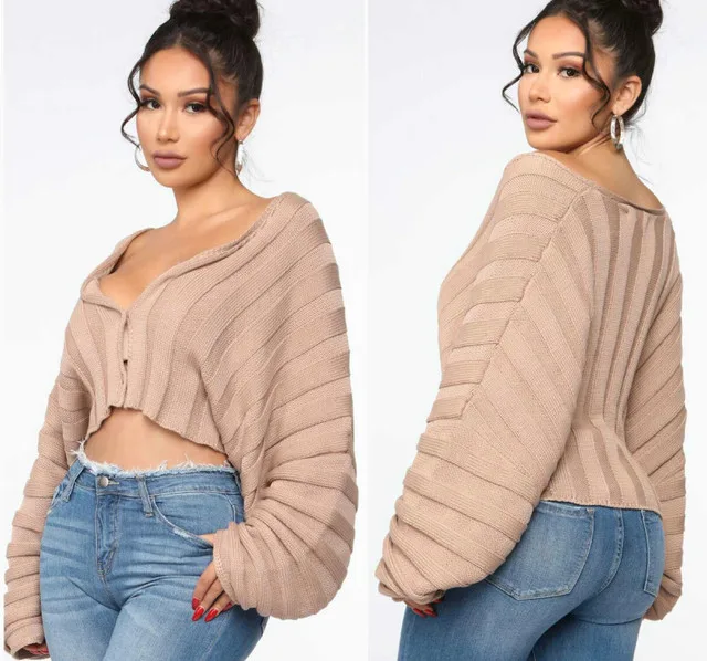 Brand New Cropped Mocha Sweater image indicator(2)