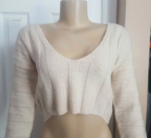 Brand New Beige Cropped Sweater thumbnail