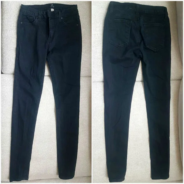 New Womens Black Denim Jeans thumbnail