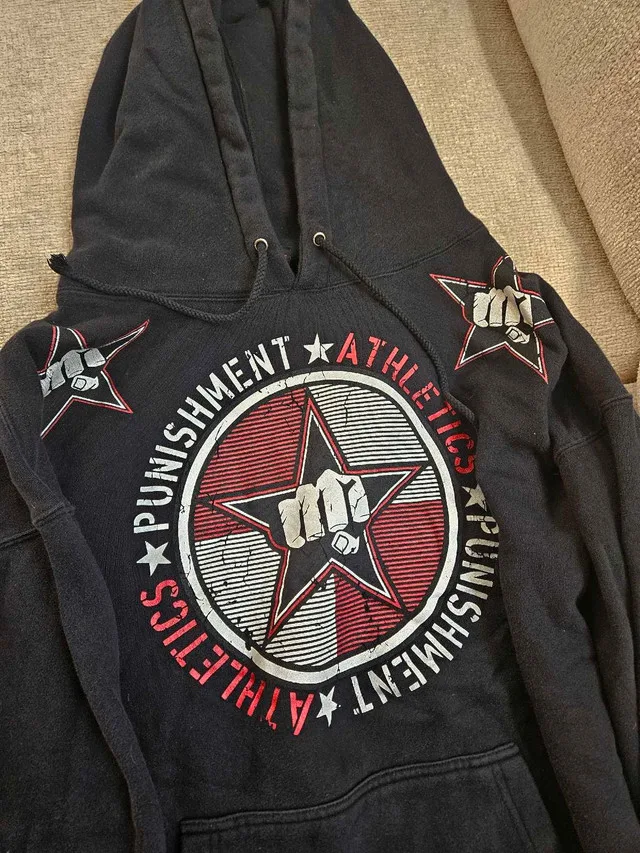 Mens Black Punishment Athletics Pullover Hoodie image indicator(2)