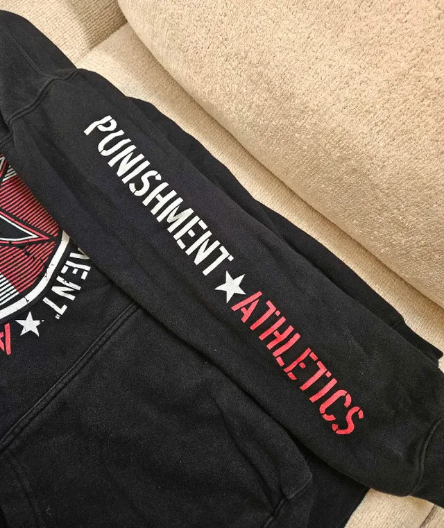 Mens Black Punishment Athletics Pullover Hoodie image indicator(3)
