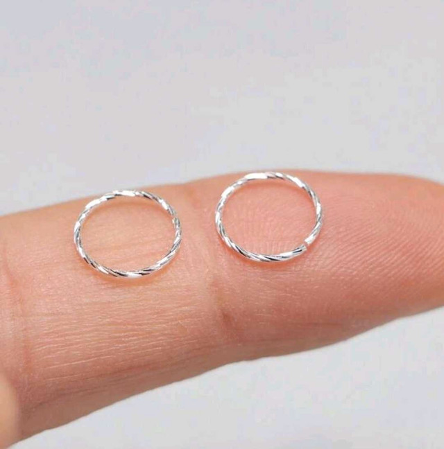 925 Sterling Silver Hoop Earrings/Nose Rings