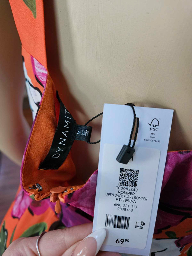 Floral Orange Shorts Romper from Dynamite - photo 2