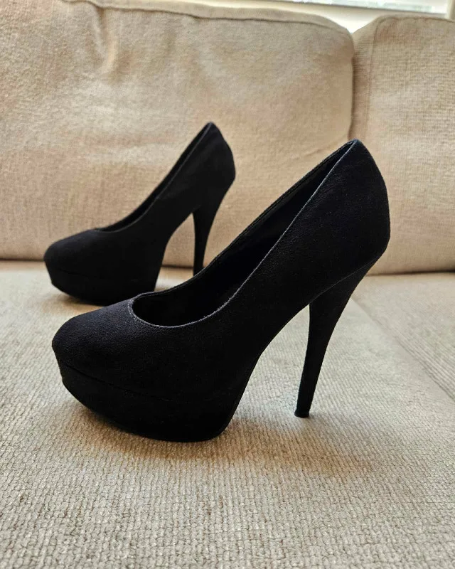 Womens Black 5 inch High Heel Shoes thumbnail