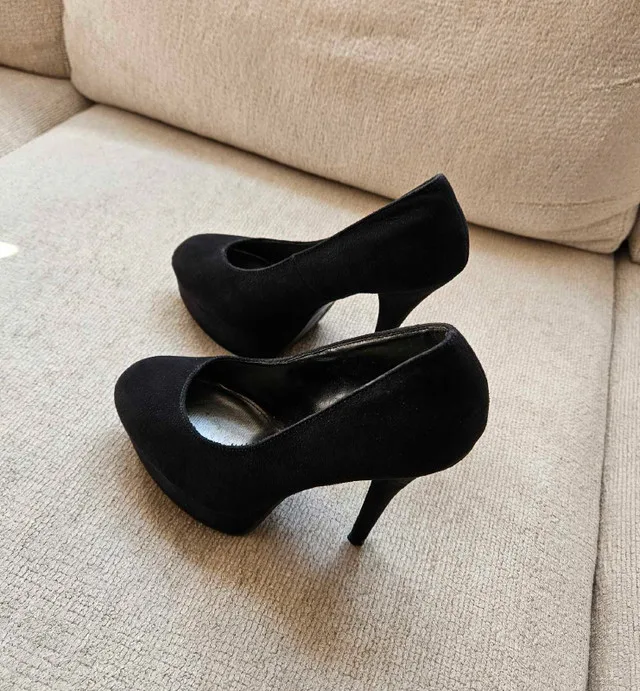 Womens Black 5 inch High Heel Shoes image indicator(2)