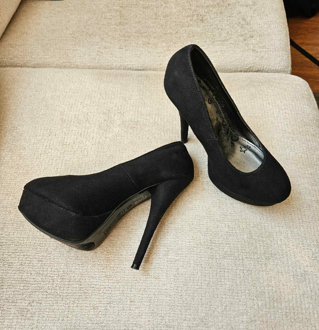 Womens Black 5 inch High Heel Shoes - photo 3