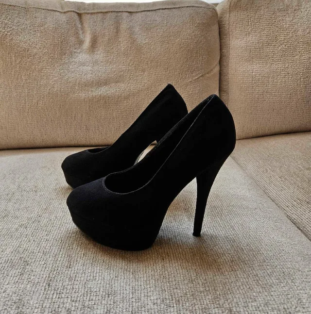 Womens Black 5 inch High Heel Shoes image indicator(5)