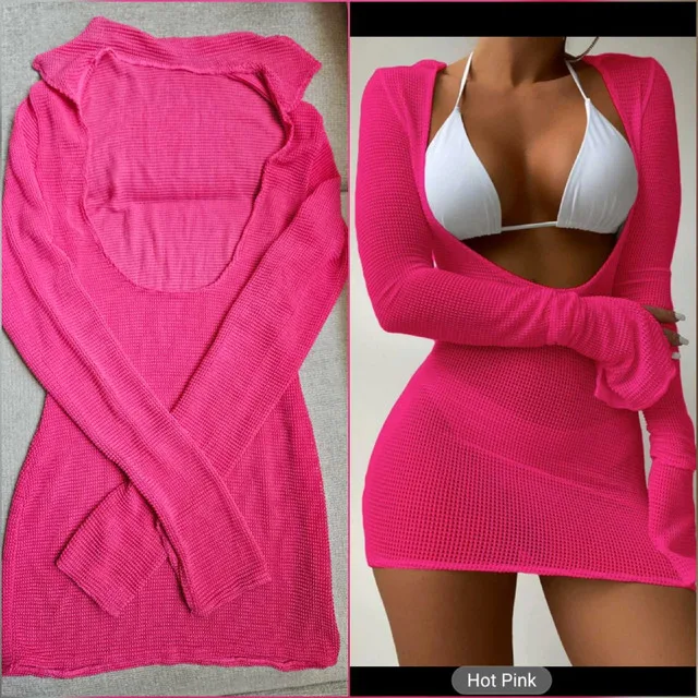 Brand New Hot Pink Swimsuit Cover Up thumbnail