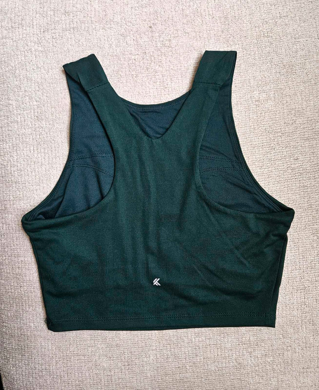 New Dark Green Cropped Sports Top - photo 2