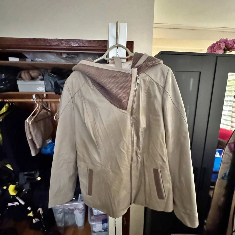 Beige Hooded Jacket