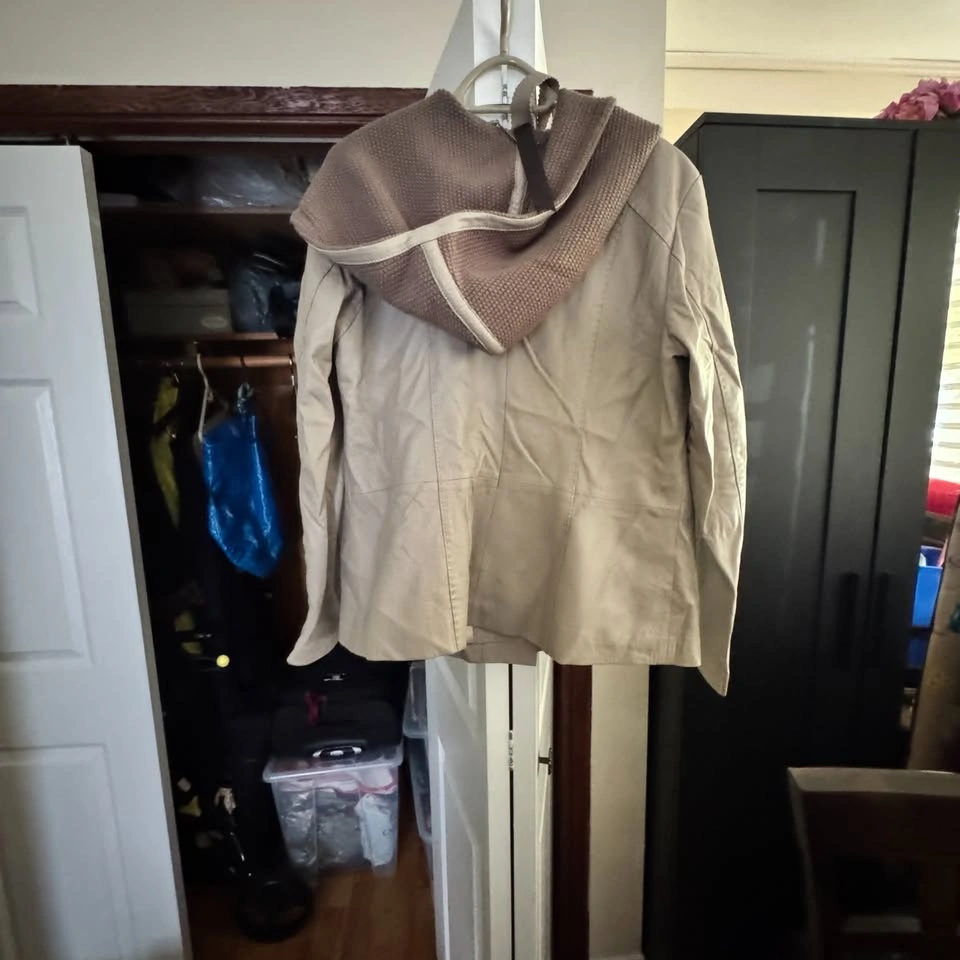 Beige Hooded Jacket - photo 2