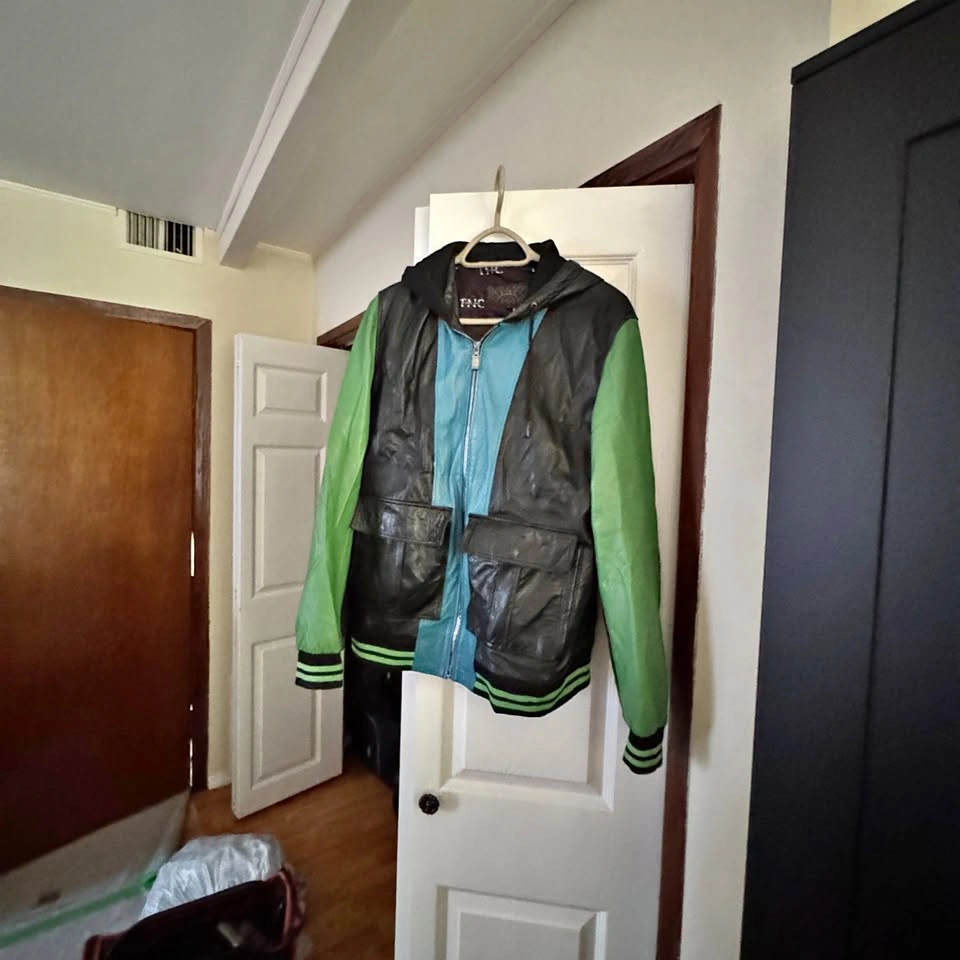 Leather Hooded Jacket