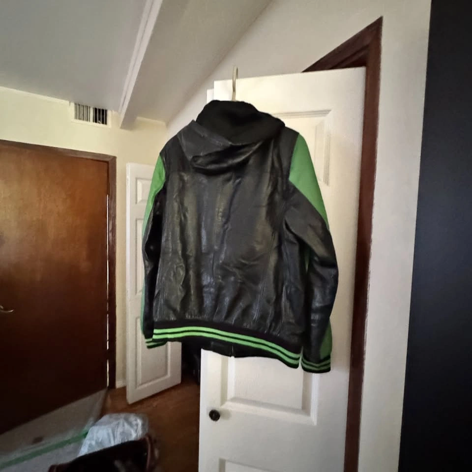Leather Hooded Jacket - photo 2