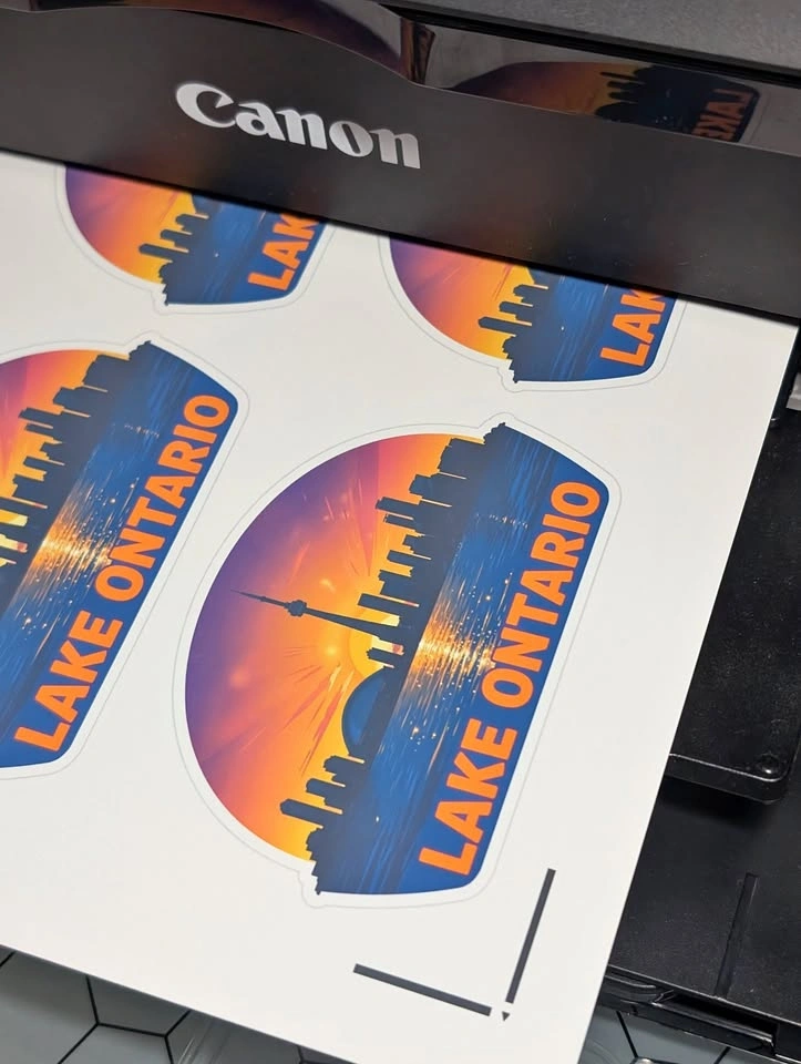 Lake Ontario Toronto Skyline Stickers - 4-Pack, 4in Waterproof V