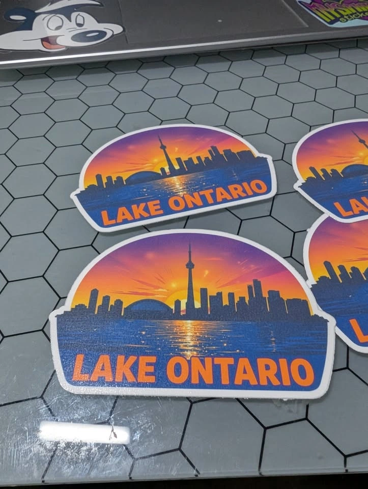 Lake Ontario Toronto Skyline Stickers - 4-Pack, 4in Waterproof V - photo 3