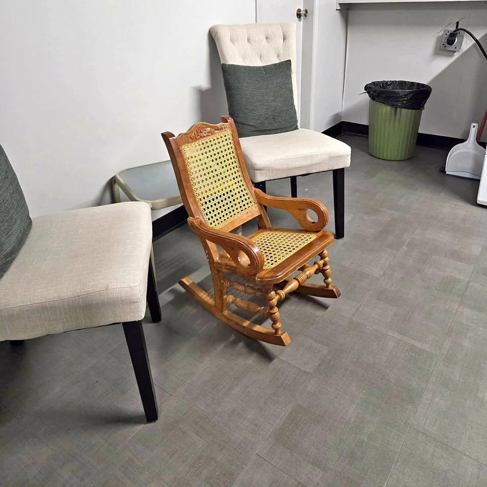 Vintage Wooden Child’s Rocking Chair – Cane Seat & Back