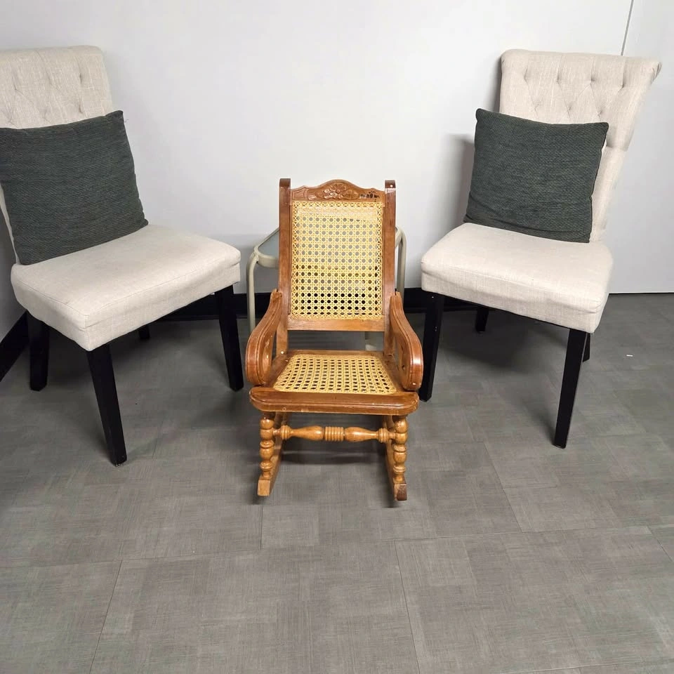 Vintage Wooden Child’s Rocking Chair – Cane Seat & Back - photo 2