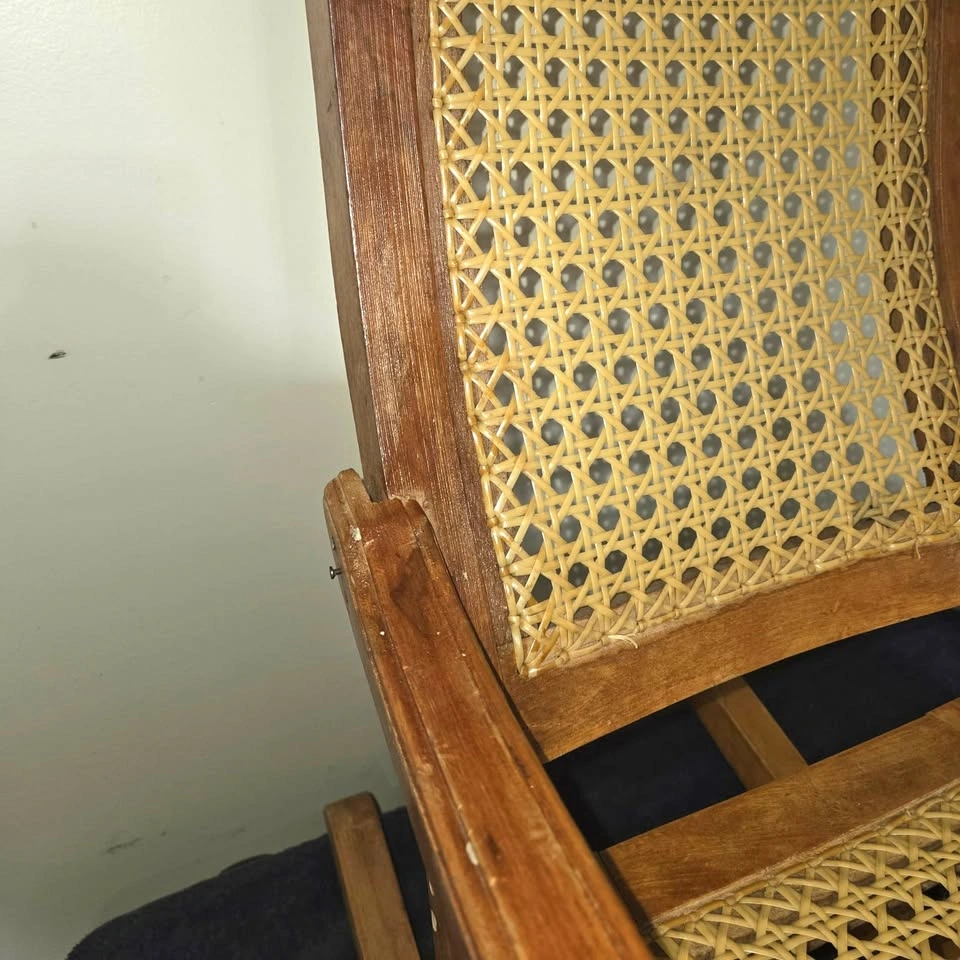 Vintage Wooden Child’s Rocking Chair – Cane Seat & Back - photo 3