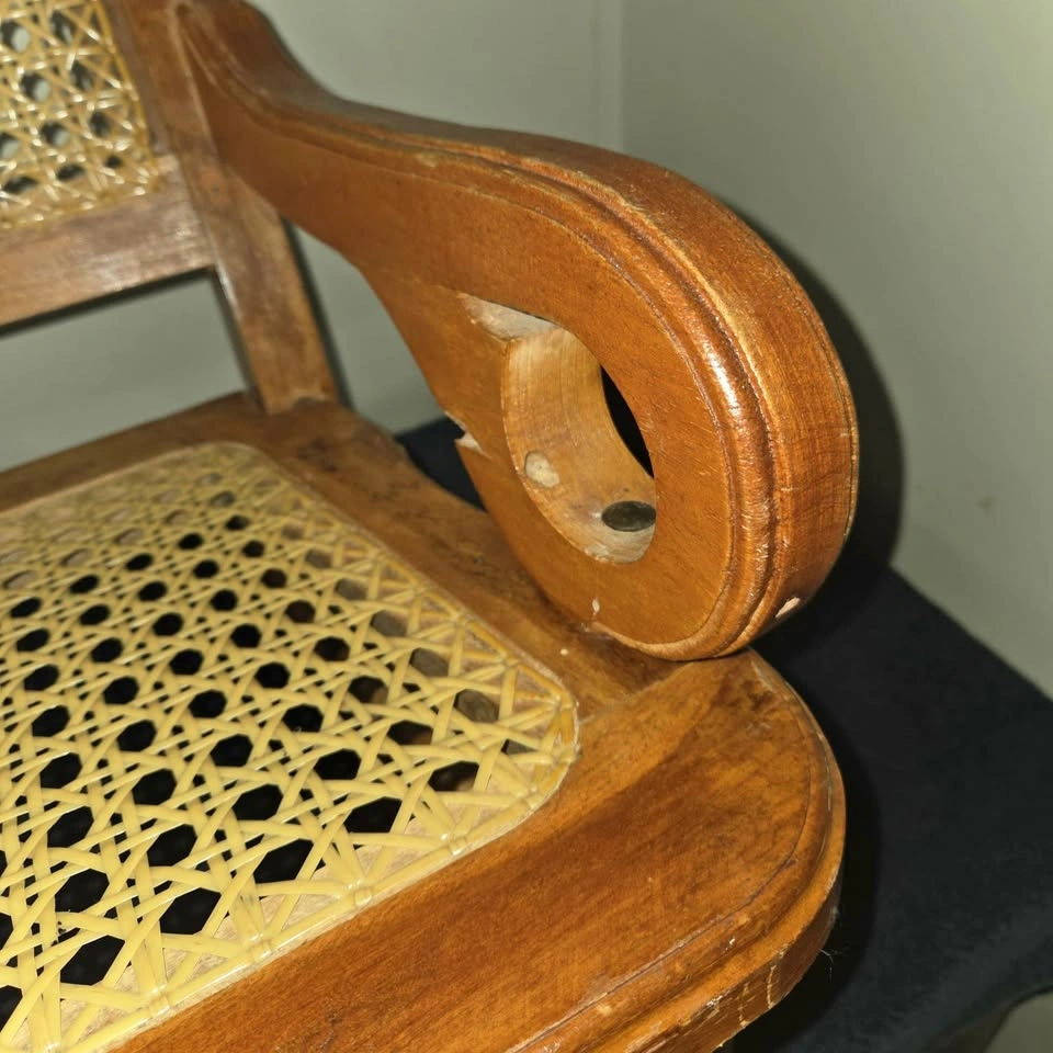 Vintage Wooden Child’s Rocking Chair – Cane Seat & Back - photo 4
