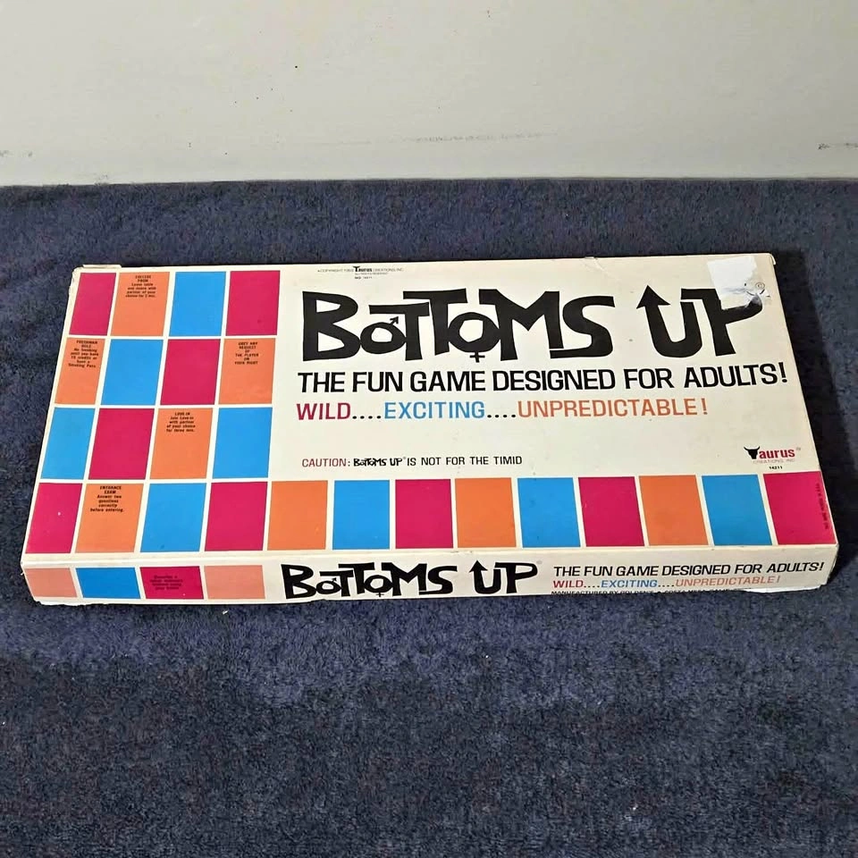 Vintage 1970s “Bottoms Up!” Adult Party Board Game