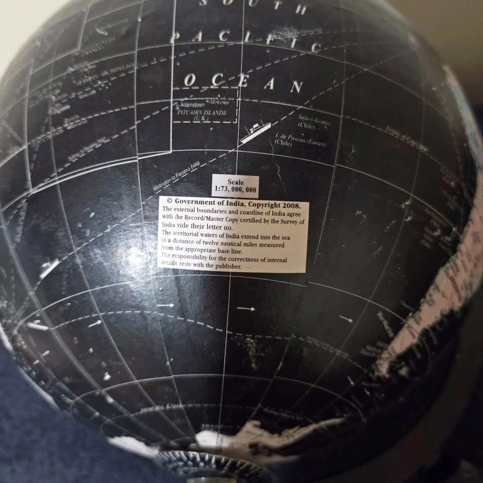 Black Decorative World Globe – Metal Stand - photo 2