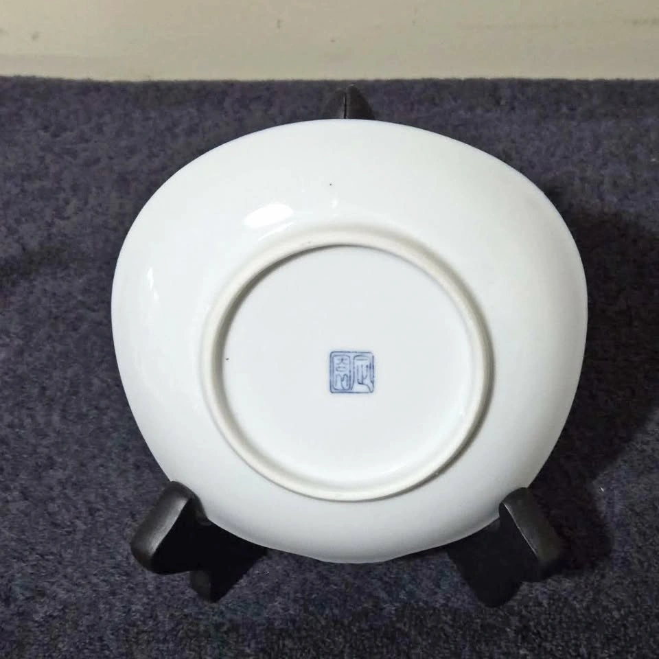 Set of 7 Japanese Blue Porcelain Clam-Shell Dishes - photo 3
