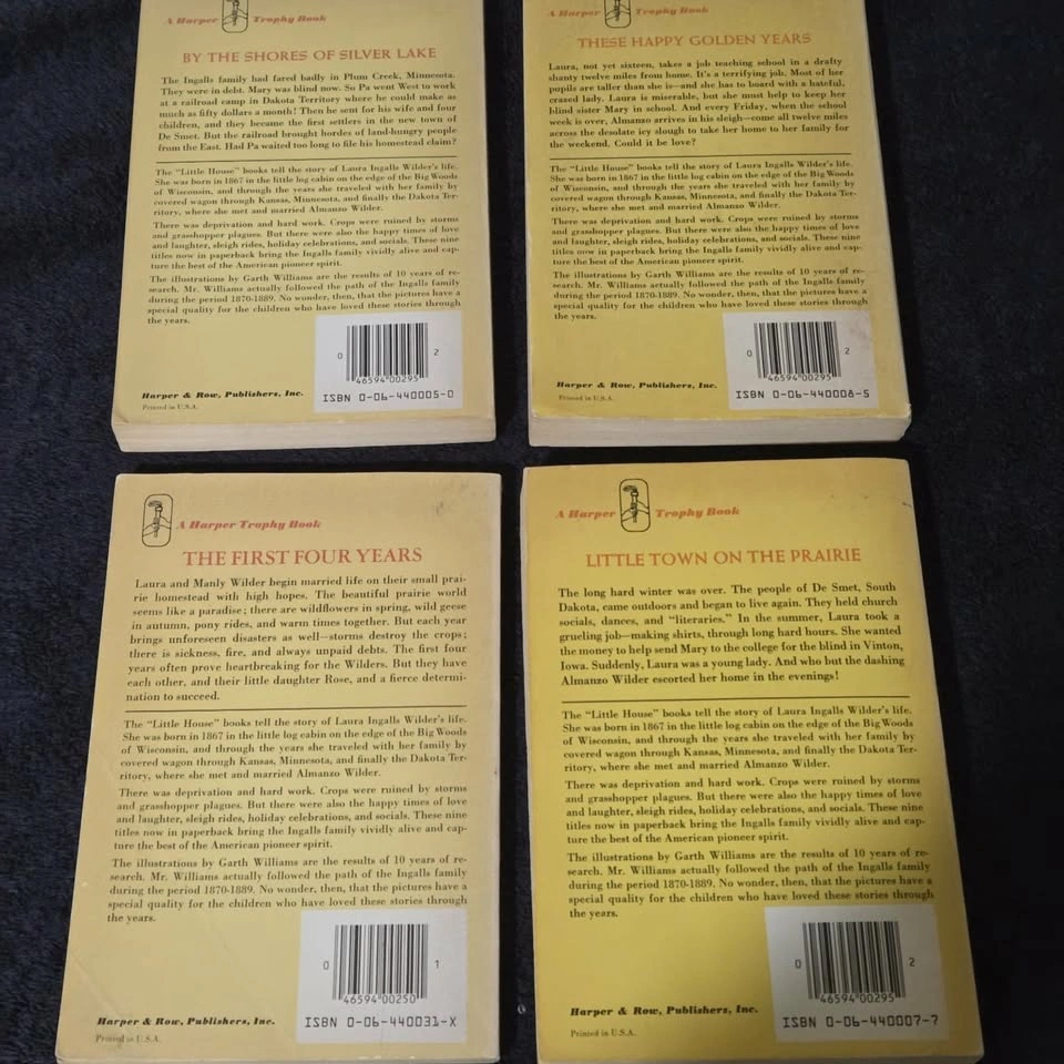 Laura Ingalls Wilder “Little House” – Set of 4 Vintage Harper Tr - photo 2