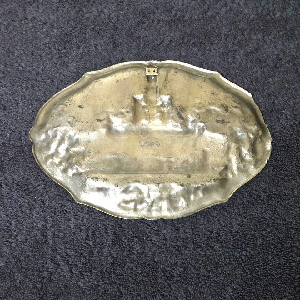 Vintage Pewter Souvenir Plate – Niederwalddenkmal, Rüdesheim - photo 4