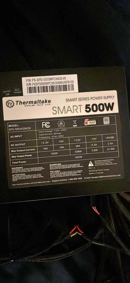 500 watt Thermaltake Smart PSU