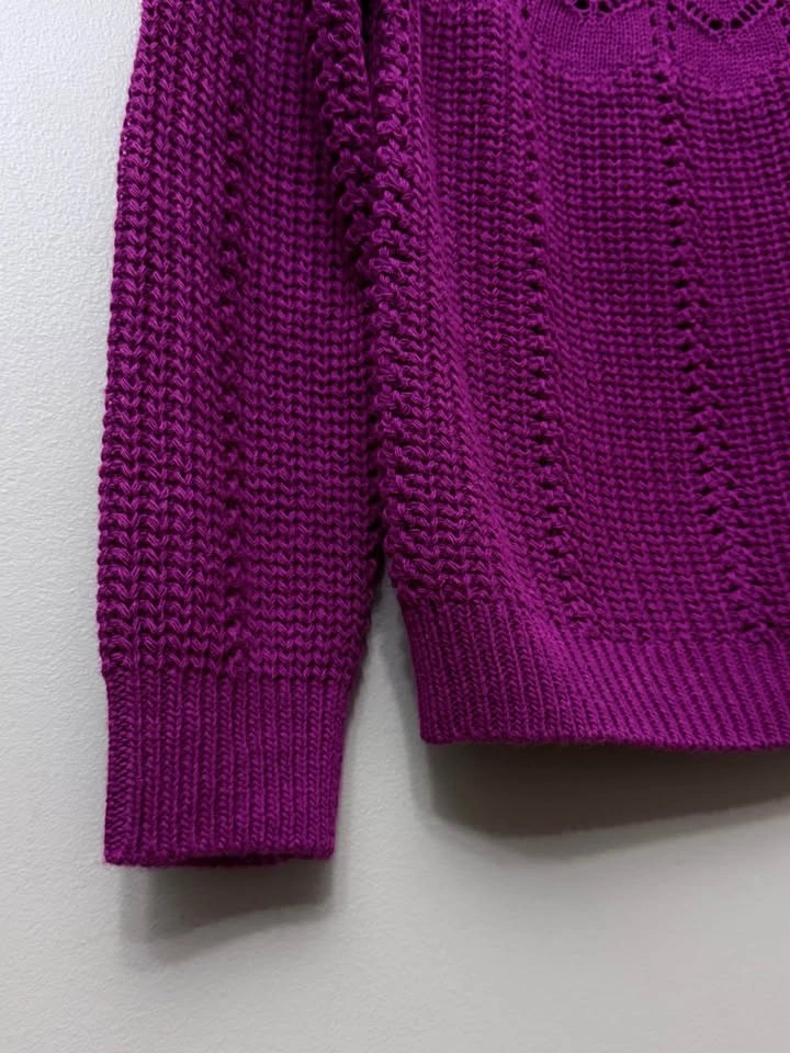 B Betta Magenta Wool Blend Sweater Small - photo 3