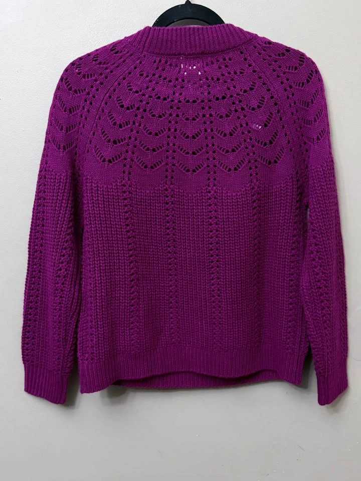 B Betta Magenta Wool Blend Sweater Small - photo 4