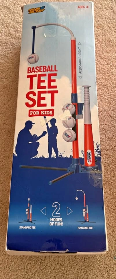 Ninja Blast Tee Ball Set for Kids - Baseball Batting Tee